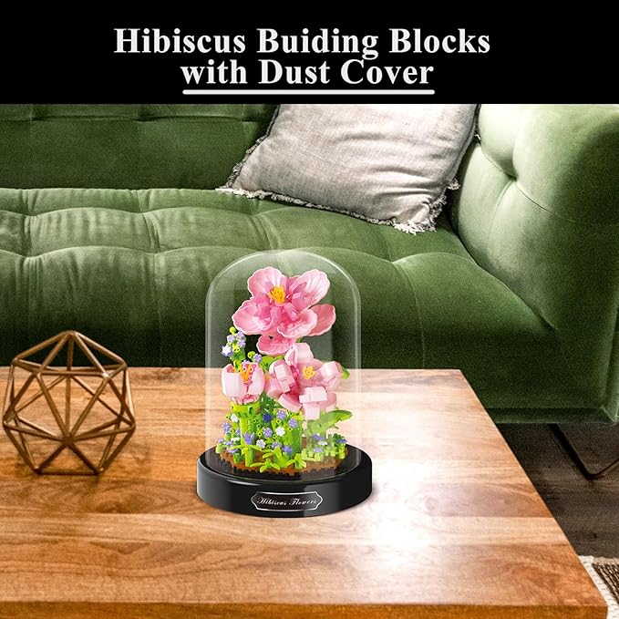 Flower Bouquet Building Set,Adults Mini Plant Bonsai Tree Friend Set,Botanical Collection Gift for Kids,Home Decor Flower Kit Building Block,Valentines New Year Birthday Gift for Boys Girls