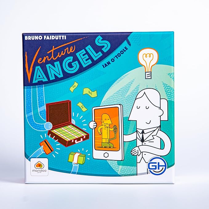 GameHead Venture Angels, Casual Bidding & Bluffing Board Game for 3-5 Players, Ages 8+, Strategic Investment & Reputation Building, Fast Paced 20 Minute Play Time, Fun and Travel Friendly