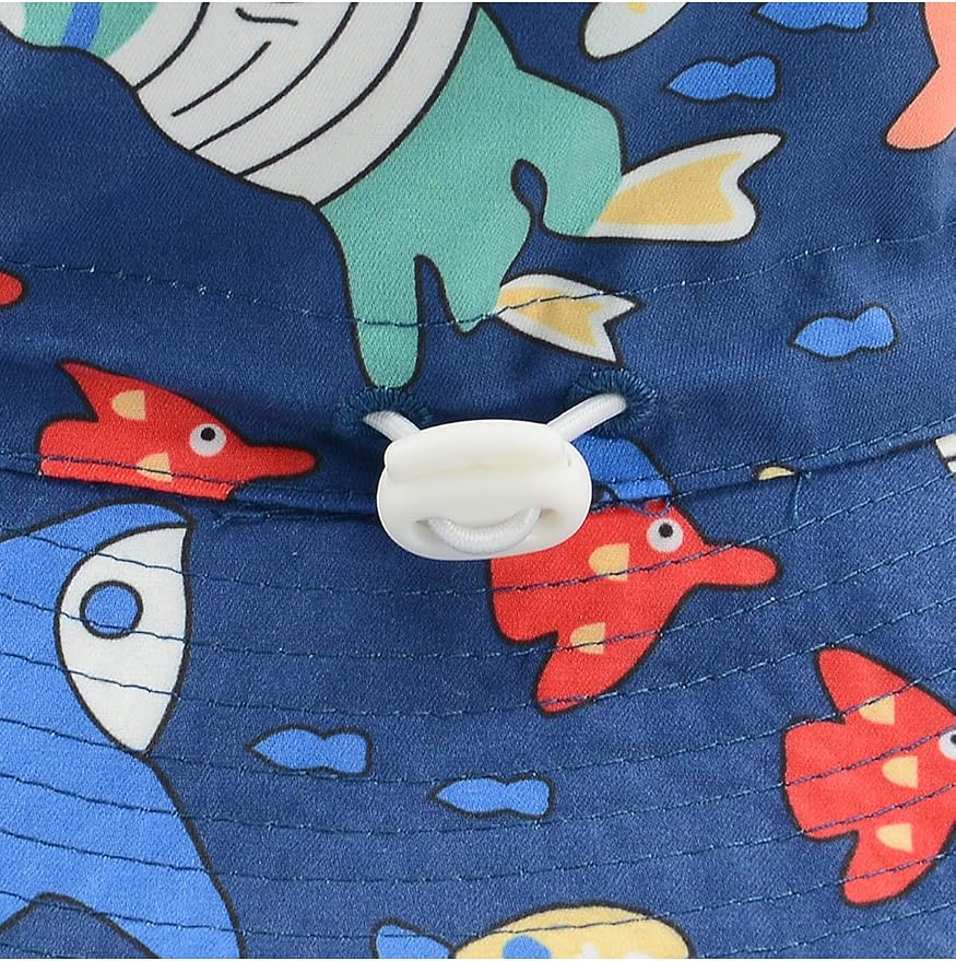 Baby Sun Hat UPF 50+ Sun Protective Toddler Bucket Hat Summer Kids Beach Hats Wide Brim Outdoor Play Hat for Boys Girls