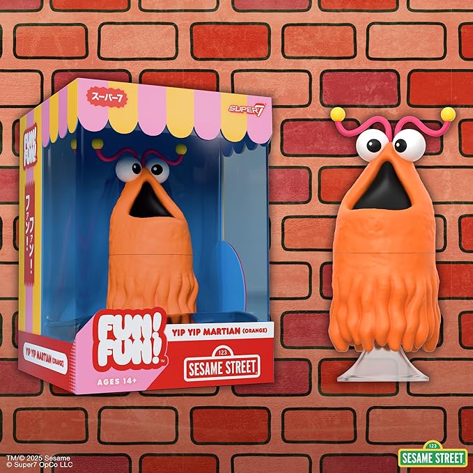 Super7 Sesame Street Fun! Fun! - Yip Yip Martian (Orange) Action Figure