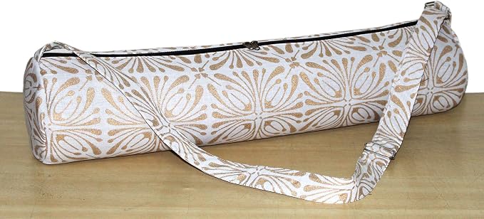 ICC Black Gold Mandala Full-Zip Exercise Yoga Mat Carry Bag Gym Beach Pilates Carrier Bags Hippie Mandala Indian Cotton Bag