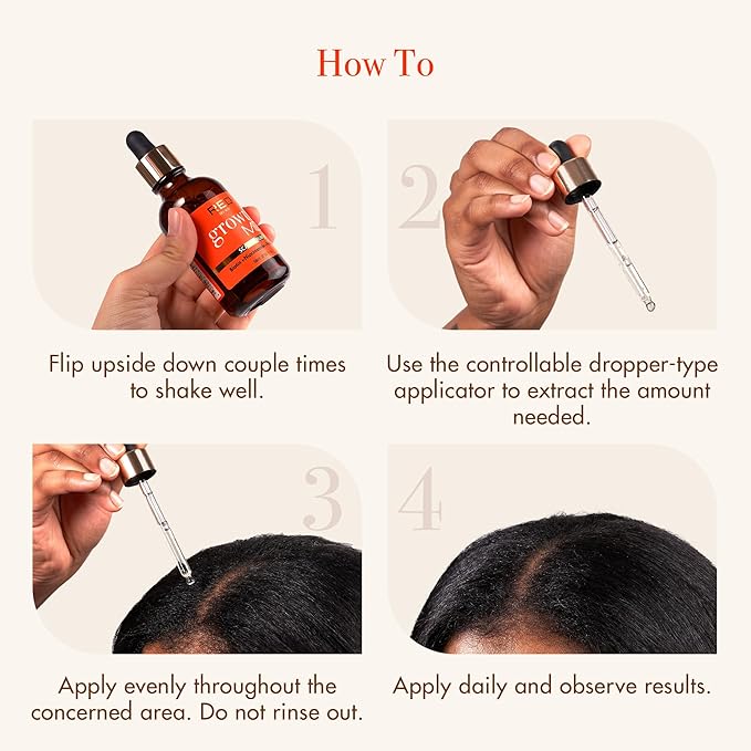 Red by Kiss Growth MD Hair Growth Scalp Serum, Biotin, Niacinamide, Panthenol, Rosemary Oil Infused, Made with 100% Natural Ingredients, USDA Certified Organic Oils, Non-GMO