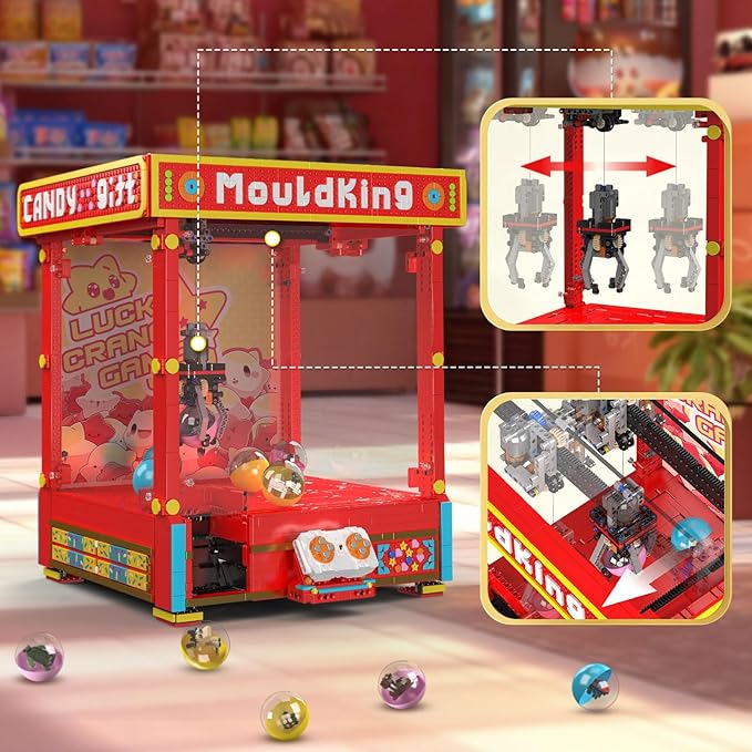 Mould King Claw Machine for Kids, Claw Machine Toys Building Set, Vending Machine with Building Toy Balls, 2922 PCS Birthday Gifts for Girls Age 8-12