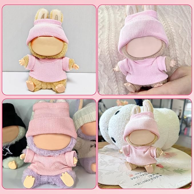 Clothes Fit for 17CM Doll, Fashion Doll Clothes Outfit Set Cute Theme Designer Toys Dress Accessories for Collector Fans Display (H Pink Set)