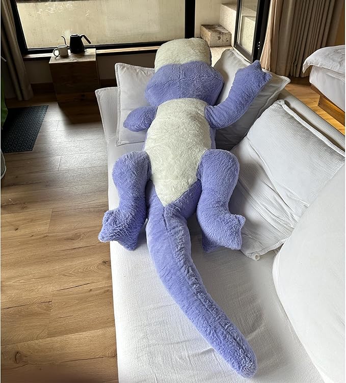 Hofun4U Alligator Plush Pillow, 67 inch Alligator Stuffed Animal, Home Decoration Christmas Valentine’s Birthday Gift for Boys Girls Adults Kids(Blue/Purple)