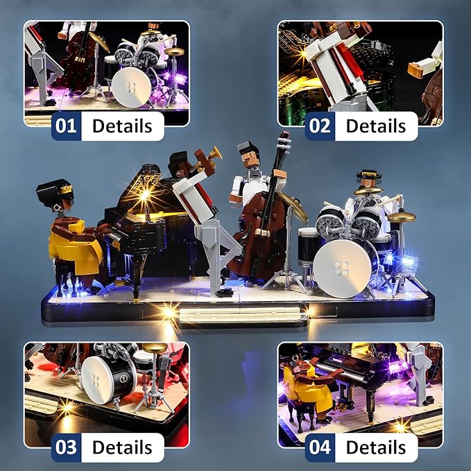 LED Light Kit for Lego 21334 Jazz Quartet Set, Compatible with Lego 21334 Building Blocks Model(Not Include Blocks Set)