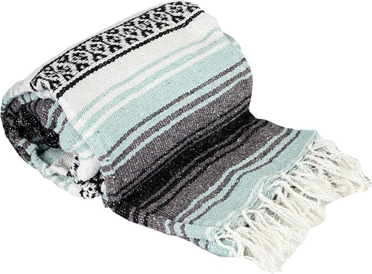 Canyon Creek Authentic Mexican Yoga Falsa Blanket (Sea Green)