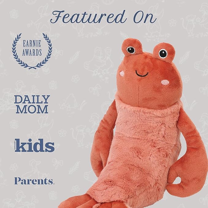 MON AMI Da Pinchi The Lobster Stuffed Animal 10”, Soft & Cuddy Plush Animal, Use as Toy or Nursery Room Décor, for Kids of All Ages, Ocean Animals
