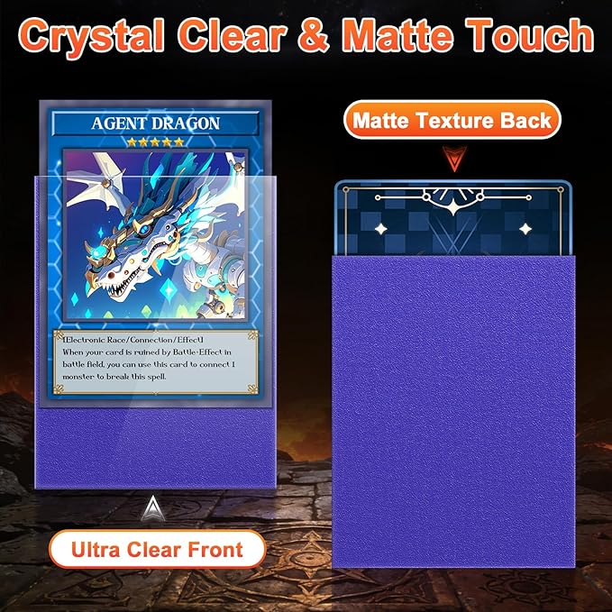 600PCS Card Sleeves for Collectable Gaming Cards, Matte Card Protectors Sleeves for Baseball Cards, Game Cards and Trading Cards (6 Colors)