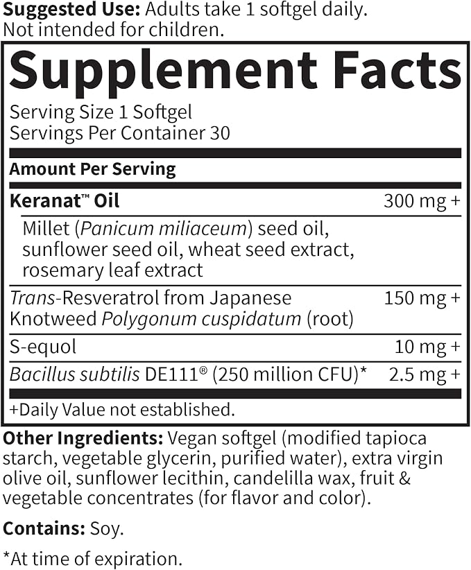 Garden of Life Herbals, Menopause + Hair Growth, Berry, 30 Vegan Softgels