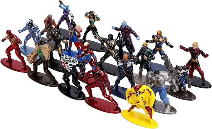 Marvel 1.65" Die-cast Metal Collectible Figures 20-Pack Wave 3, Toys for Kids and Adults