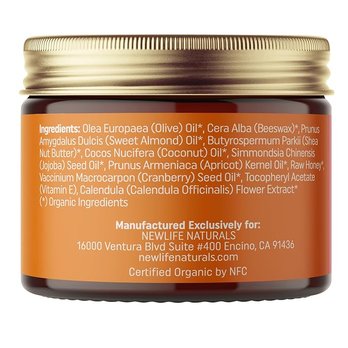 NewLife Naturals Certified Organic Vulva Balm with Calendula & Vitamin E Moisture Support - Itching, Irritation, and Dryness | Estrogen-Free Intimate Feminine Care | 2 Oz