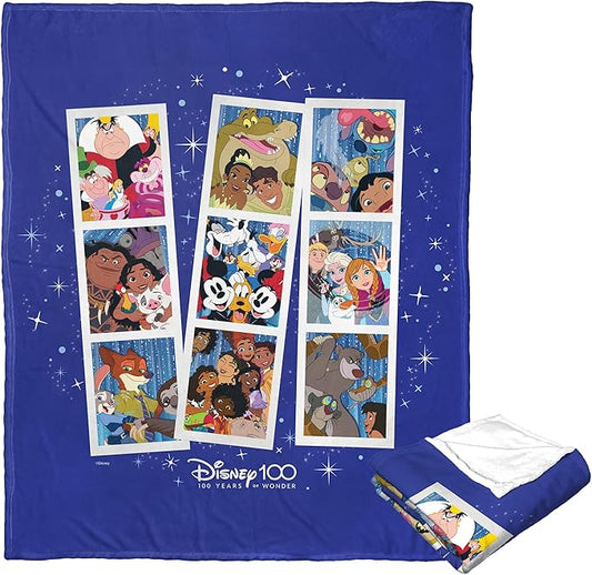Northwest Disney 100 Silk Touch Throw Blanket, 50" x 60", Photo Strips