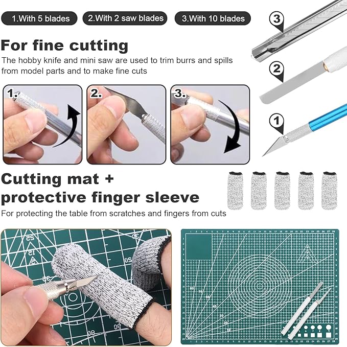 101PCS Gundam Model Tools Kit, Hobby Building Tools Kit for Gundam Basic Model Assembling, Building and Repairing