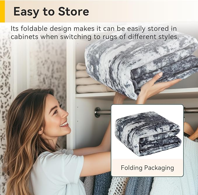 RELEANY Washable 9'x12' Abstract Area Rug for Living Room Black White | carpet for bedroom, kitchen, office, hallway and entryway, printed pattern, non-slip, soft, stain-resistant, easy to clean