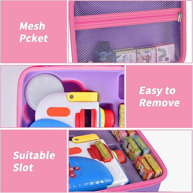 Case Compatible with Little Tikes for Story Dream Machine Books Starter Set, Toys Protective Container for Little Tikes for Storytime Audio Play Real for Character Collection (Box Only), Purple