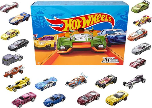 Hot Wheels Toy Cars & Trucks 20-Pack, Set of 20 1:64 Scale Vehicles for Play or Display, Instant Collection (Styles May Vary) (Amazon Exclusive)