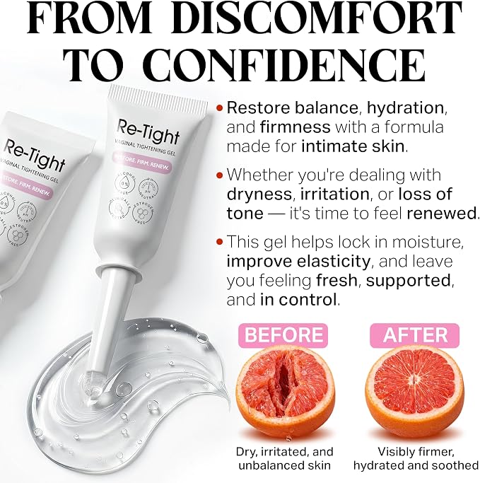 Vag Tightening Gel for Intimate Hydration & Rejuvenation - Natural Tightening Support for Vag Health - Feminine Care Gel for Dryness, Firmness & Moisture Balance 15 Count Applicators