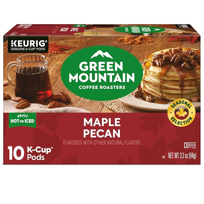 Green Mountain Coffee Roasters Maple Pecan Keurig K-Cup Pods, Light Roast Coffee, 60 Count