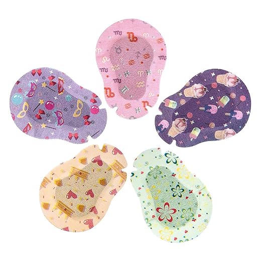 Adhesive Eye Patches for Kids – Cute Girls Design, 45 + 5 Bonus per Box, Regular Size, Breathable Material, Colorful and Fun Pattern, Hypoallergenic & Sensitive for Lazy Eye