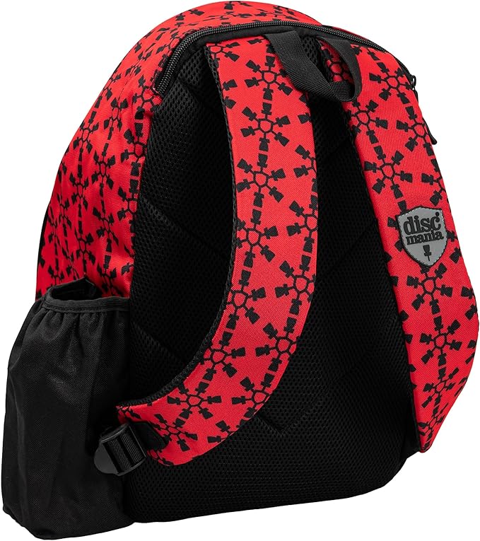 Discmania Fanatic Go Disc Golf Backpack | 18 Capacity + Top Pocket for 2 Putters | Lightweight, Durable Disc Golf Bag | Tall Side Pocket, Bottle Holder | Padded Straps & Water-Resistant Shell