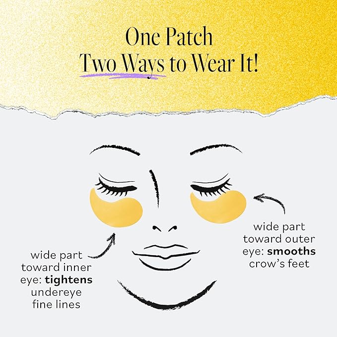Derma E Vitamin C Bright Eyes Hydro Gel Under Eye Patches for Dark Circles (60 Ct, 30 Pairs) Allantoin, Caffeine & Vitamin B3, Eye Patches for Fine Lines, Wrinkles, Dark Circles & Puffy Eyes