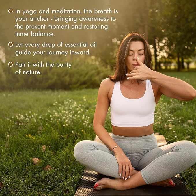 Majestic Pure, Yoga Essential Oil Gift Set | 100% Pure & Natural Set for Yoga, Meditation and Self-Care Rituals | Frankincense, Tea Tree, Lavender, Peppermint, Lemongrass, Chamomile - Pack of 6