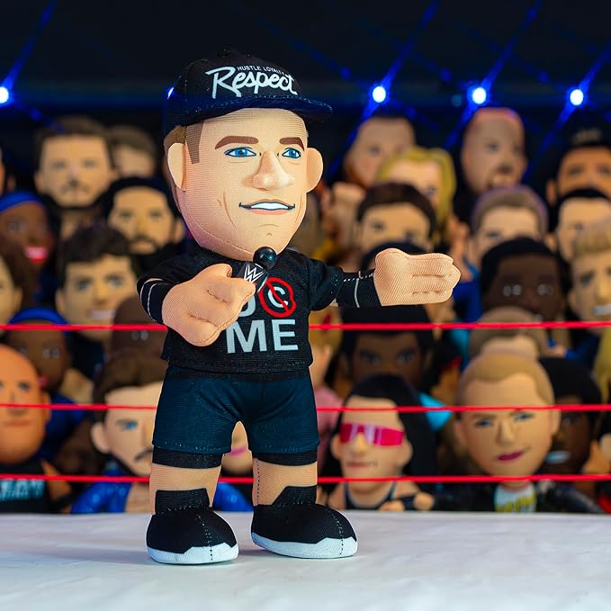 Bleacher Creatures WWE John Cena (Hustle Loyalty Respect) 10" Plush Figure - A Wrestling Legend for Play or Display