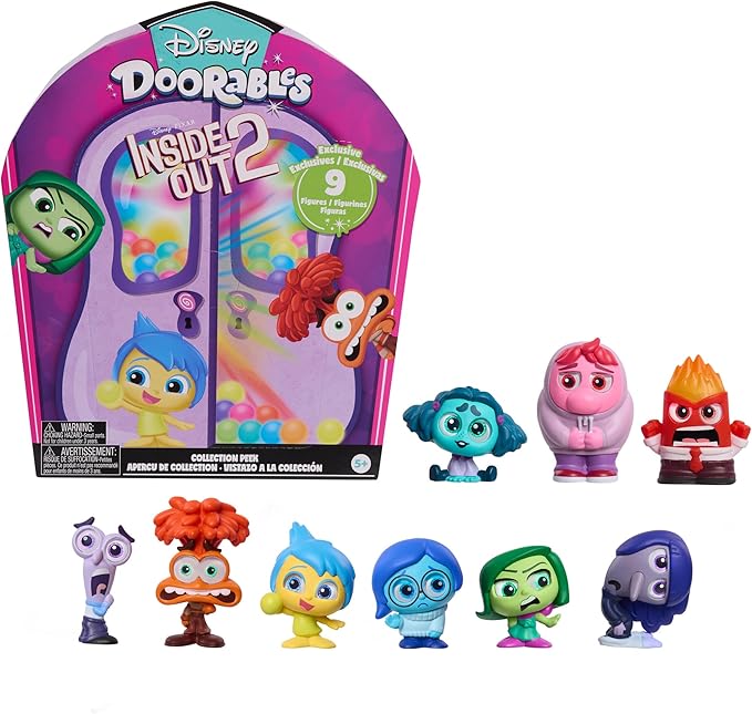 Disney Doorables Inside Out 2 Collection Peek Figures, Easter Basket Fillers, Gifts, Presents, Kids Toys for Ages 5 Up by Just Play