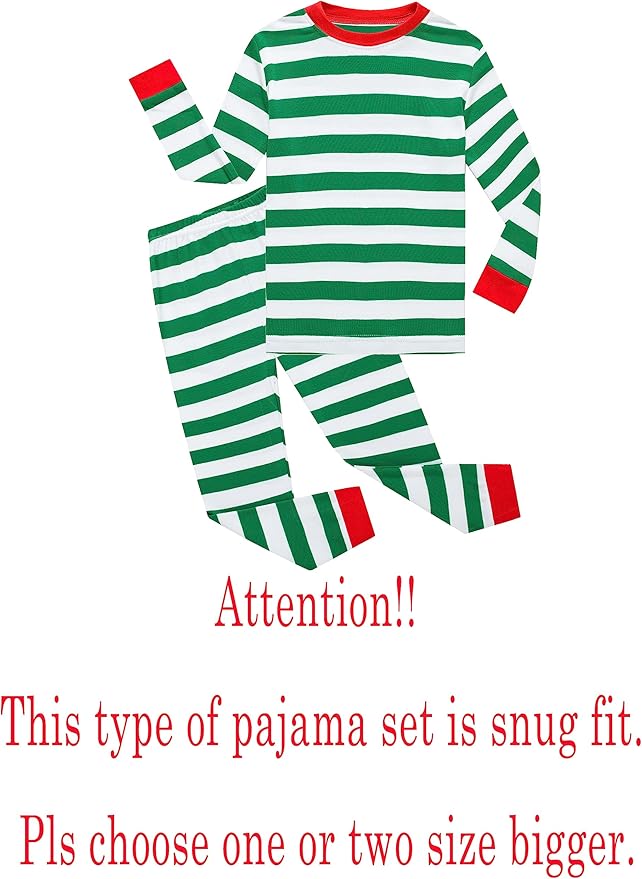 KikizYe Little Big Boys Girls Pajamas Set Kids PJs 100% Cotton Sleepwear