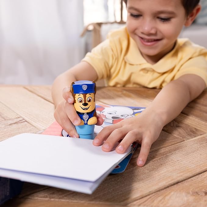 Melissa & Doug Sticker Wow!™ PAW Patrol Chase Bundle: 24-Page Activity Pad, Sticker Stamper, 500 Stickers, Mini Pad, Arts and Crafts Fidget Toy Collectible Character