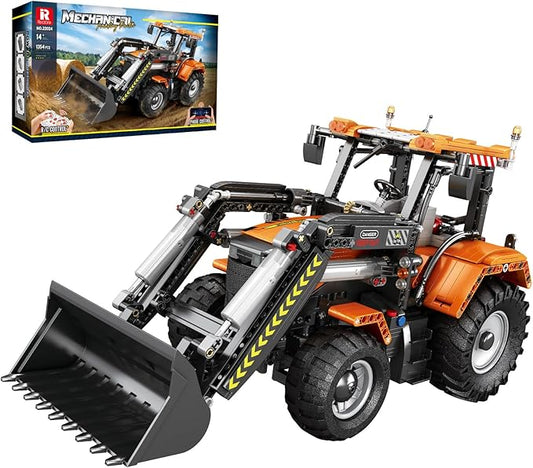 Loading Tractor Building Blocks for Adults with Remote Control - Architectural Model Kit, STEM Engineering Building Toys for Ages 18 and up (22024)