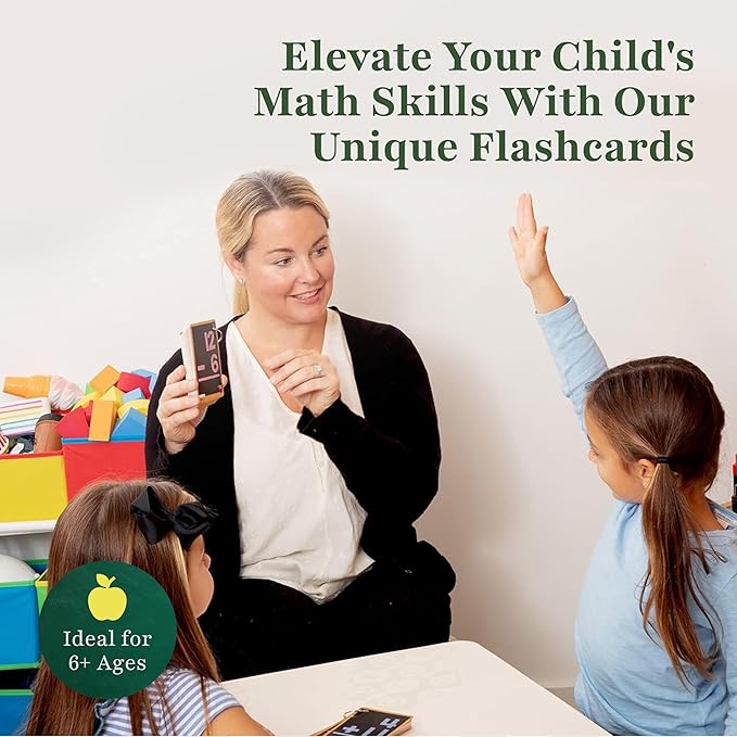 Star Right Subtraction Flashcards with 2 Metal Binder Rings - 169 Self Checking Flashcards - for Ages 6 and Up