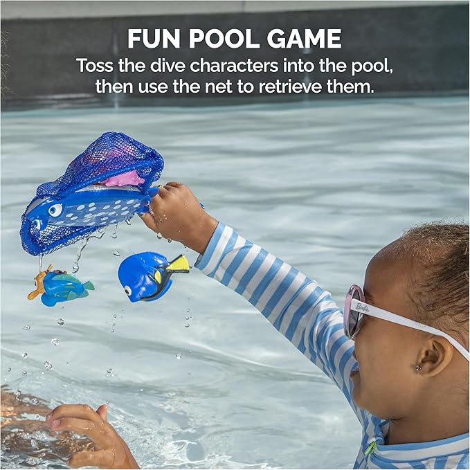 SwimWays Disney’s Finding Dory Mr. Ray’s Dive and Catch Game, Water Toy, Outdoor Toys, Pool Party Favors & Bath Toys for Kids Ages 5 & Up
