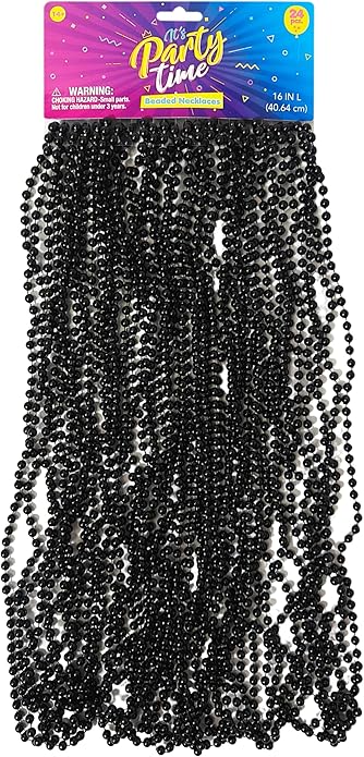 LUV HER Beaded Necklaces 24-Pack – Party Accessories for Girls & Women – Festive Dress-Up & Pretend Play