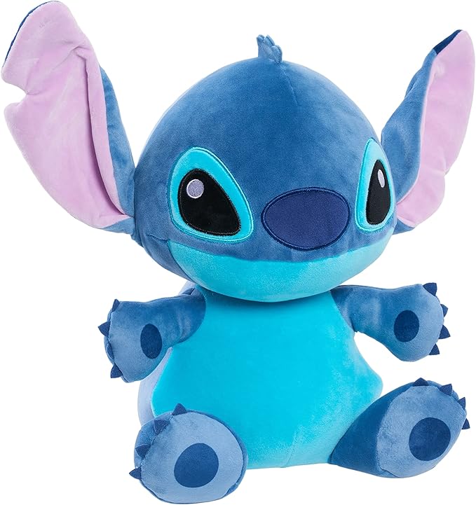 Disney Stitch Comfort Weighted Plush Stitch, 14-inch Stuffed Animal, Alien, Blue, Kids Toys for Ages 3 Up by Just Play