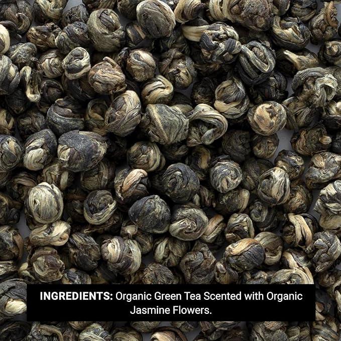 Frontier Co-op Organic Jasmine Pearls Green Tea, 16 Oz, Bulk Bag