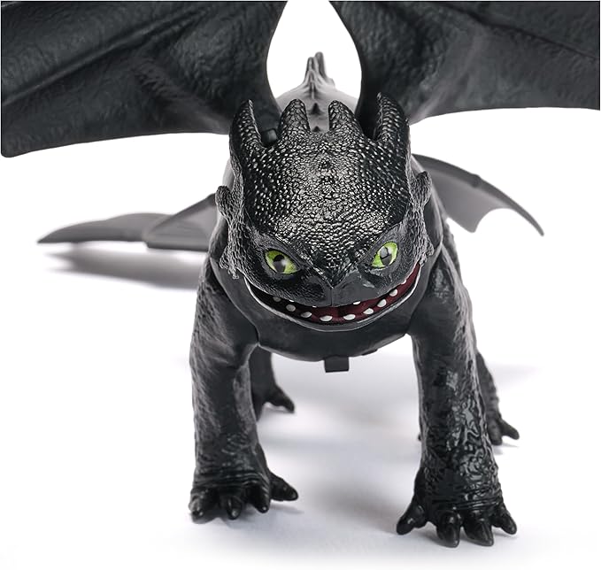 DreamWorks Dragons, Battle Dragons, Plasma Sounds Night Fury, 13” Action Figure, Kids Toys for Boys & Girls Ages 4 and up