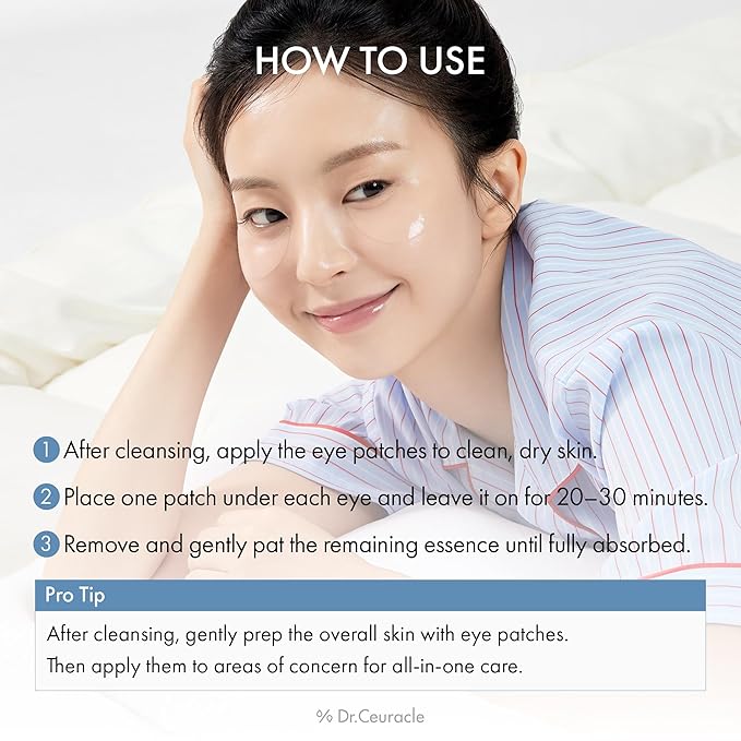 Dr.Ceuracle Hyal Reyouth Hydrogel Eye Mask Patch - Korean Under Eye Patches for Revitalizing, Wrinkle Care, Glowing, Firming Effect (60 Patches)