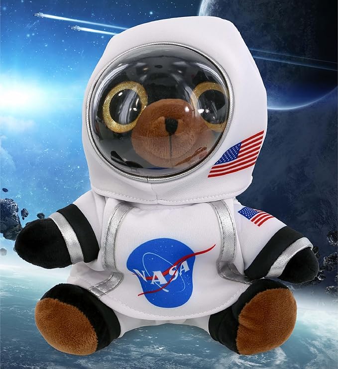DolliBu Astronaut Dress Up Set for Teddy Bear Plush Toy - Astronaut Stuffed Animal Costume Outfit with Jacket, Helmet, and Pants, Create Cute NASA Space Toys for Kids With Clothes Dress Up Set - Large