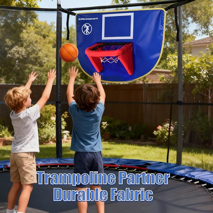 Kids Indoor Basketball Hoop Set with Soft Foam mini Ball & Adjustable Straps, 35.5"x25.6" Easy Setup for Home, Kindergarten & Trampoline Fun, Great Toy Gift for Toddler (Ages 3-8)