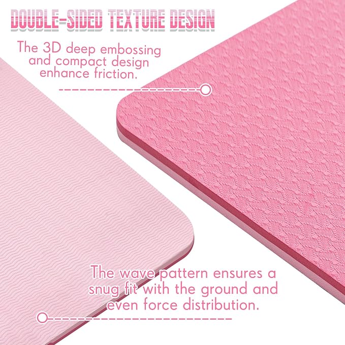 Briwooody Hanging Yoga Mat, Exercise Mat Non Slip Thick for Women and Men, Tear-resistant Fitness Pad with Reinforced Holes for Home Gym, Yoga, Pilates,stretching
