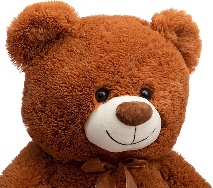HollyHOME Teddy Bear Stuffed Animal Plush Giant Teddy Bears with Footprints Big Bear 36 inch Brown
