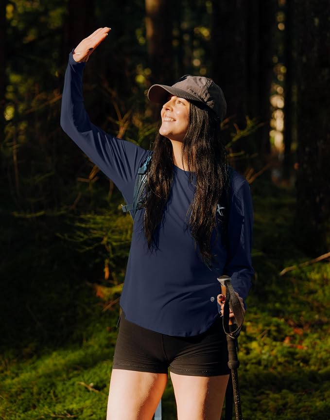 Women's Sun Shirts UPF 50+ Long Sleeve UV Protection Shirt Lightweight Quick Dry Workout Hiking Tops for Women