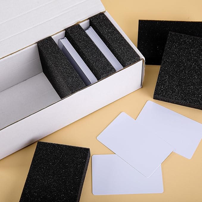 codree 30 Pcs Card Dividers Foam- 40D High Elasticity Sponge Trading Card Dividers- Shock Absorbing Card Sponge Separators Inserts for Storage Boxes Games Sports Cards Protection