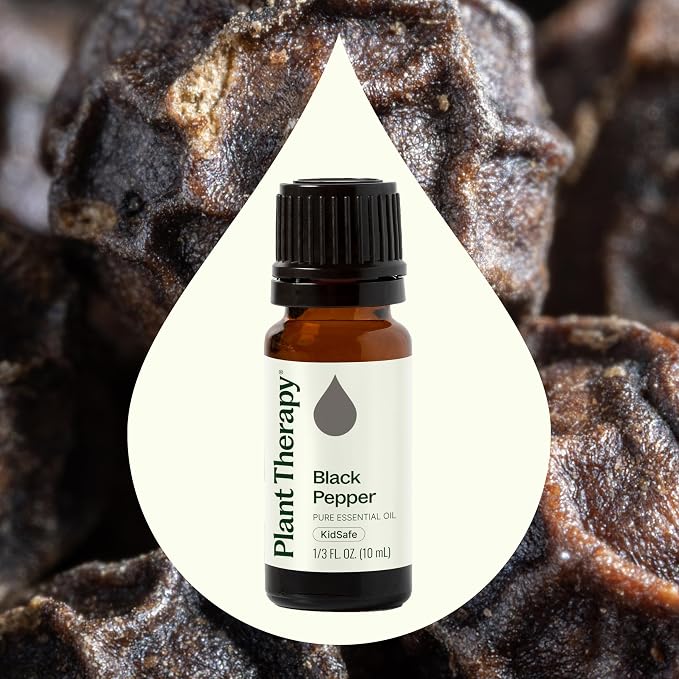 Plant Therapy Black Pepper Essential Oil 10 mL (1/3 oz) 100% Pure, Undiluted, Therapeutic Grade