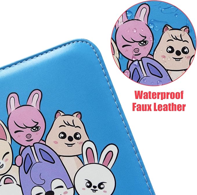 Kpop Photocard Binder for Stray Cards,4 Pocket with 50 Sleeves up to 400 Cards Cute Photo Album for Fans Boys and Girls