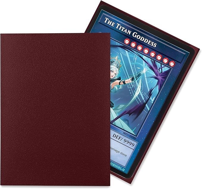 TitanShield (150 Sleeve/Bordeaux Red) Small Japanese Sized Trading Card Sleeves Deck Protector for Yu-Gi-Oh, Cardfight!! Vanguard & More