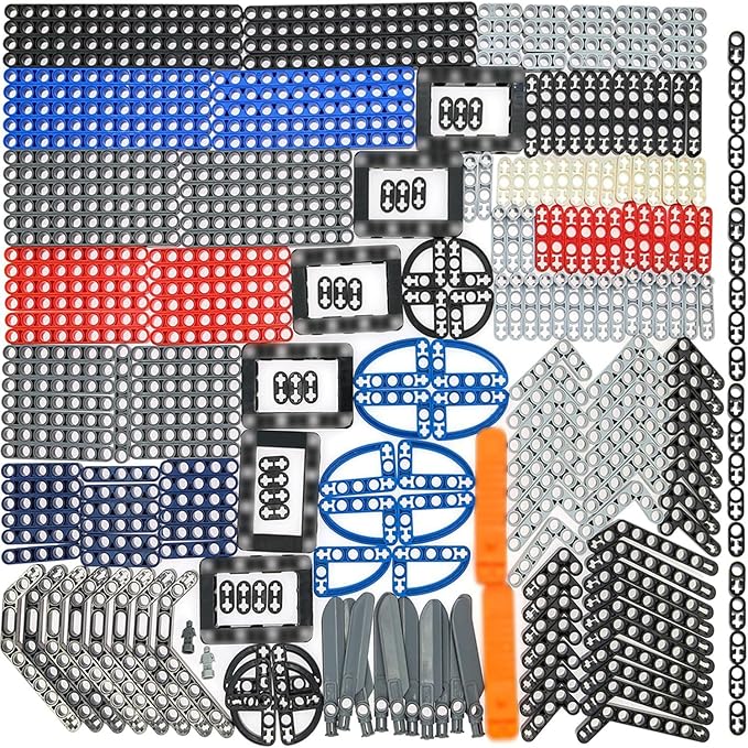 282pcs Technic-Beam-Frame-Bricks-Set with Rotor Helicopter Minifigure Brick Separator, Compatible with Technic-Parts, for MOC-Project-Bulk-Blocks(Random Color)