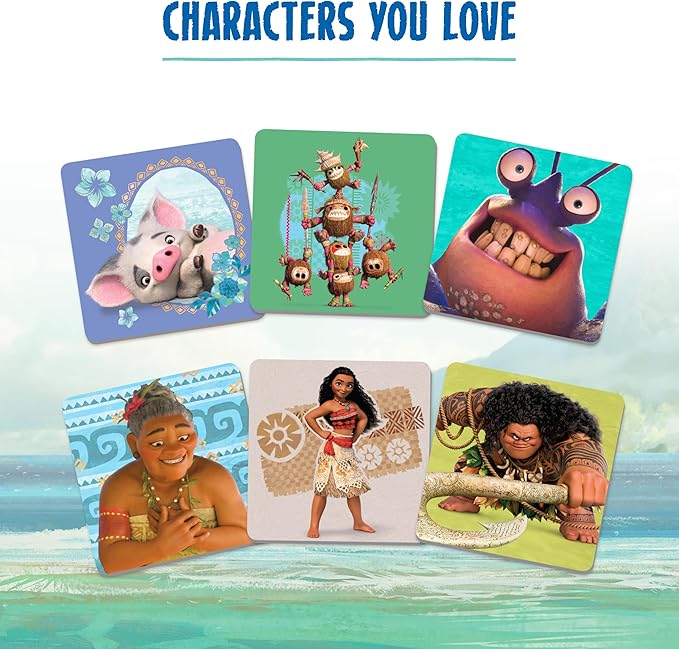 Wonder Forge Disney Moana Matching Game - Fun and Educational Memory Game for Boys and Girls Ages 3-5 - Featuring Moana and Maui - Toddler Learning Activity